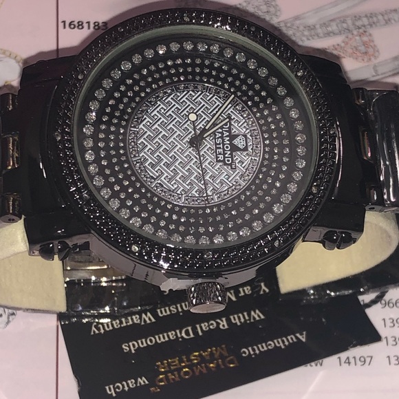 Biggest sale on real diamond men Watch best gift not CZ 1/10 ct real diamonds - Picture 6 of 7